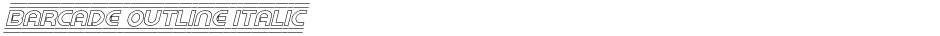 Barcade Outline ItalicDemo