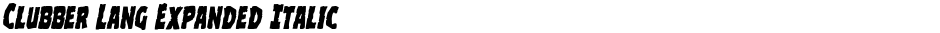 Clubber Lang Expanded ItalicDemo