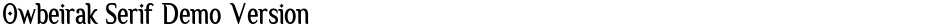 Owbeirak Serif Demo VersionDemo