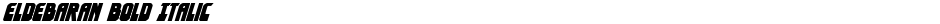 Eldebaran Bold ItalicDemo
