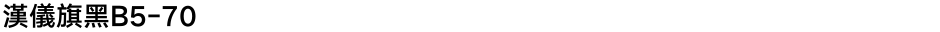 漢儀旗黑B5-70Demo