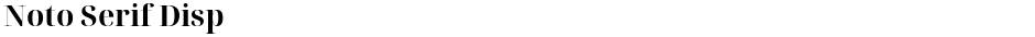 Noto Serif DispDemo