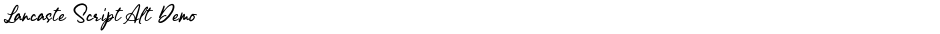 Lancaste Script Alt DemoDemo