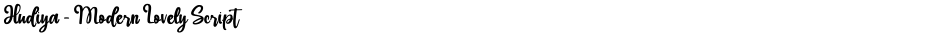 Hudiya - Modern Lovely ScriptDemo