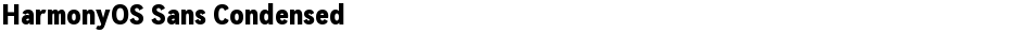 HarmonyOS Sans CondensedDemo