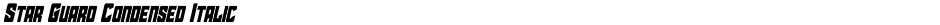 Star Guard Condensed ItalicDemo