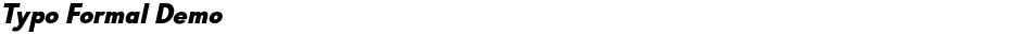 Typo Formal DemoDemo