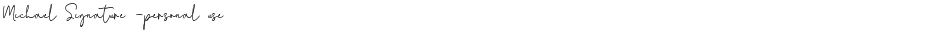 Michael Signature -personal useDemo