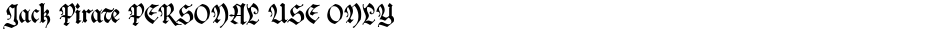 Jack Pirate PERSONAL USE ONLYDemo