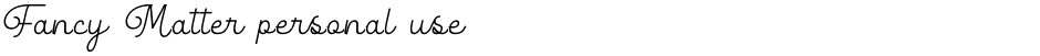 Fancy Matter personal useDemo