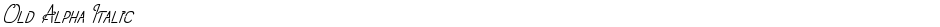 Old Alpha ItalicDemo