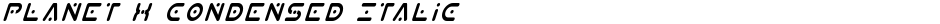 Planet X Condensed ItalicDemo