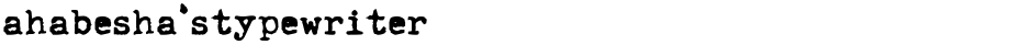 ahabesha'stypewriterDemo