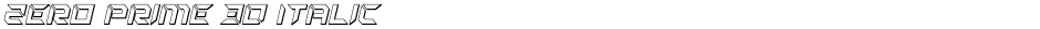 Zero Prime 3D ItalicDemo