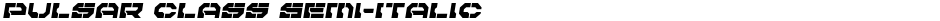 Pulsar Class Semi-ItalicDemo