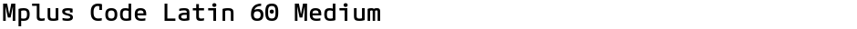 Mplus Code Latin 60 MediumDemo