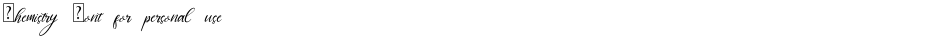 Chemistry Font for personal useDemo