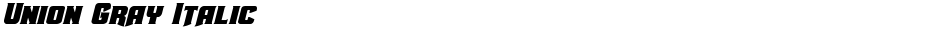 Union Gray ItalicDemo