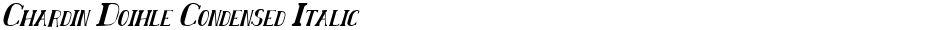 Chardin Doihle Condensed ItalicDemo