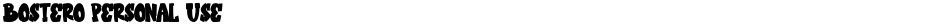 Bostero Personal UseDemo