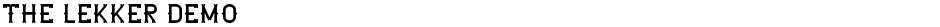 The Lekker DEMODemo