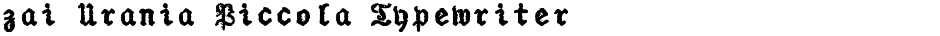 zai Urania Piccola TypewriterDemo