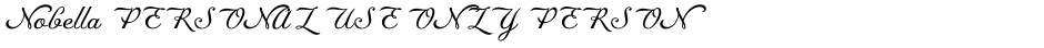 Nobella PERSONAL USE ONLY PERSONAL USE ONLYDemo