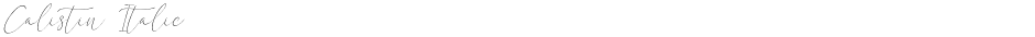 Calistin ItalicDemo