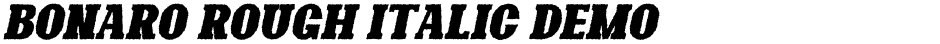 Bonaro Rough Italic DemoDemo