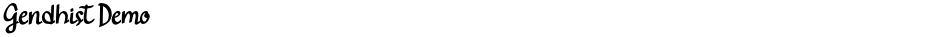 Gendhist DemoDemo