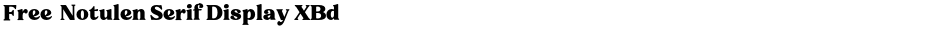 Free - Notulen Serif Display XBdDemo