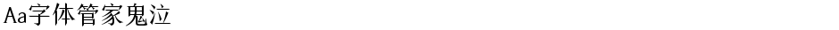 Aa字体管家鬼泣Demo