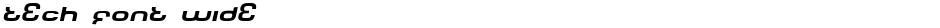 Tech Font WideDemo