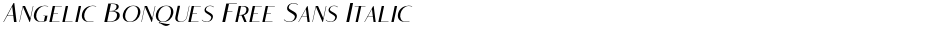 Angelic Bonques Free Sans ItalicDemo
