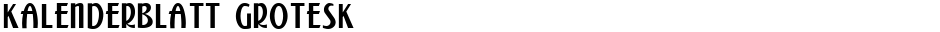 Kalenderblatt GroteskDemo