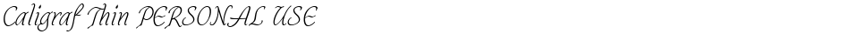 Caligraf Thin PERSONAL USEDemo