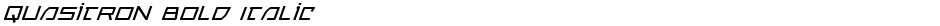 Quasitron Bold ItalicDemo
