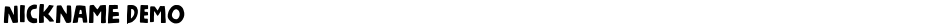 Nickname DEMODemo