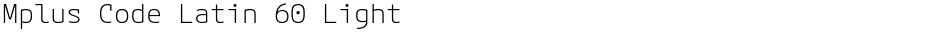 Mplus Code Latin 60 LightDemo