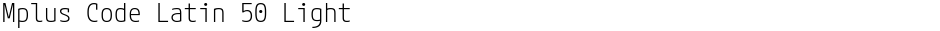 Mplus Code Latin 50 LightDemo