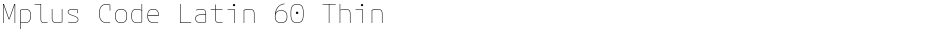 Mplus Code Latin 60 ThinDemo