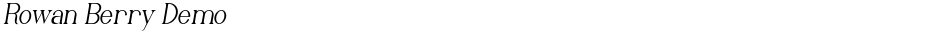 Rowan Berry DemoDemo
