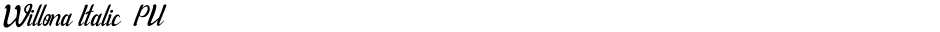 Willona Italic - PUDemo