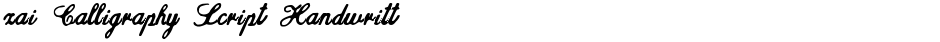 zai Calligraphy Script HandwrittenDemo