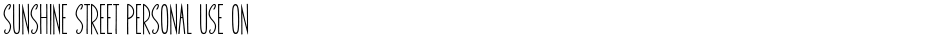 Sunshine Street Personal Use OnDemo