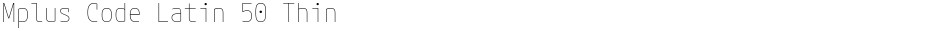 Mplus Code Latin 50 ThinDemo