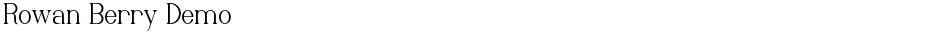 Rowan Berry DemoDemo