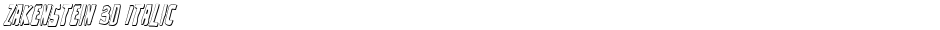 Zakenstein 3D ItalicDemo