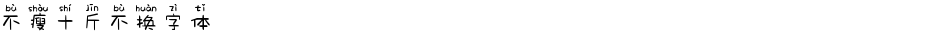 不瘦十斤不换字体Demo