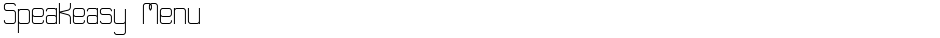 Speakeasy MenuDemo